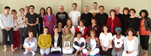 Acharya Siddhananda Sita (center holding picture) gave the first initiation into Babaji's Kriya Yoga in Paris,
France, June 3-5, 2016 to 30 aspiring persons. Acharya Siddhananda Sita (center holding picture) gave the first initiation into Babaji's Kriya Yoga in Paris,
France, June 3-5, 2016 to 30 aspiring persons.